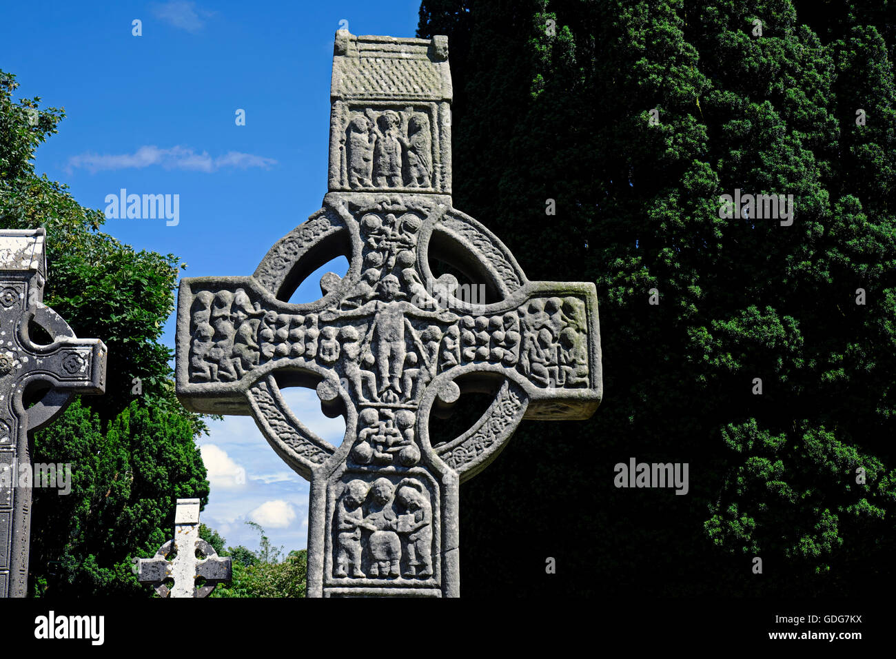 Celtic Cross Monsterboice Irlanda Foto Stock