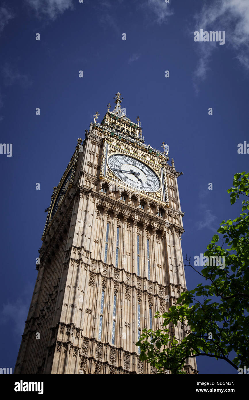 Big Ben stretta fino, London, Regno Unito Foto Stock