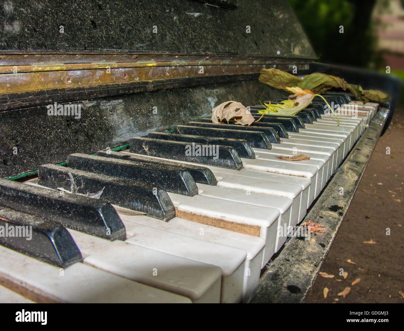 Vecchio pianoforte Foto Stock