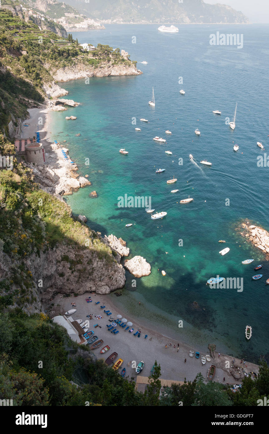 Vista Guardando Verso Il Basso Sulle Piccole Spiagge Di