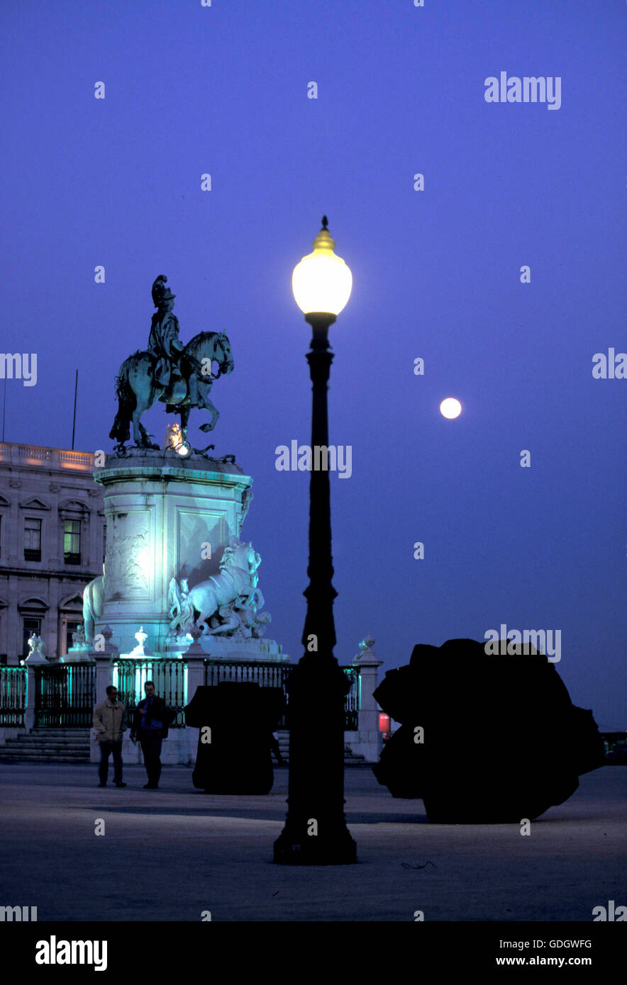 Il parca do Comercio nel centro della città di Lisbona in Portogallo in Europa. Foto Stock