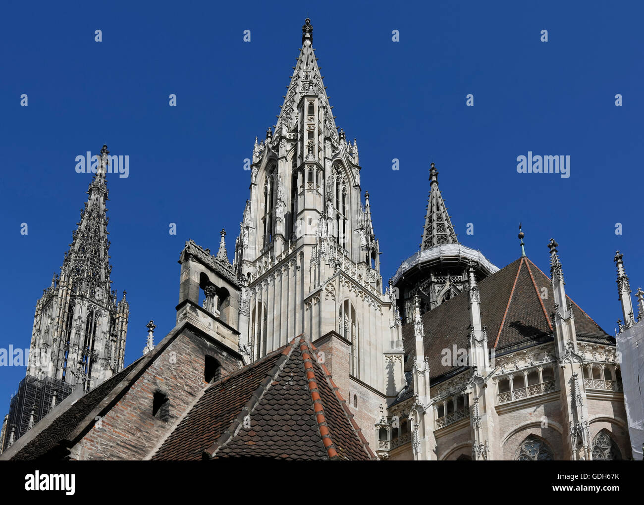 Ulm Minster, Ulm, Baden-Württemberg, Germania Foto Stock