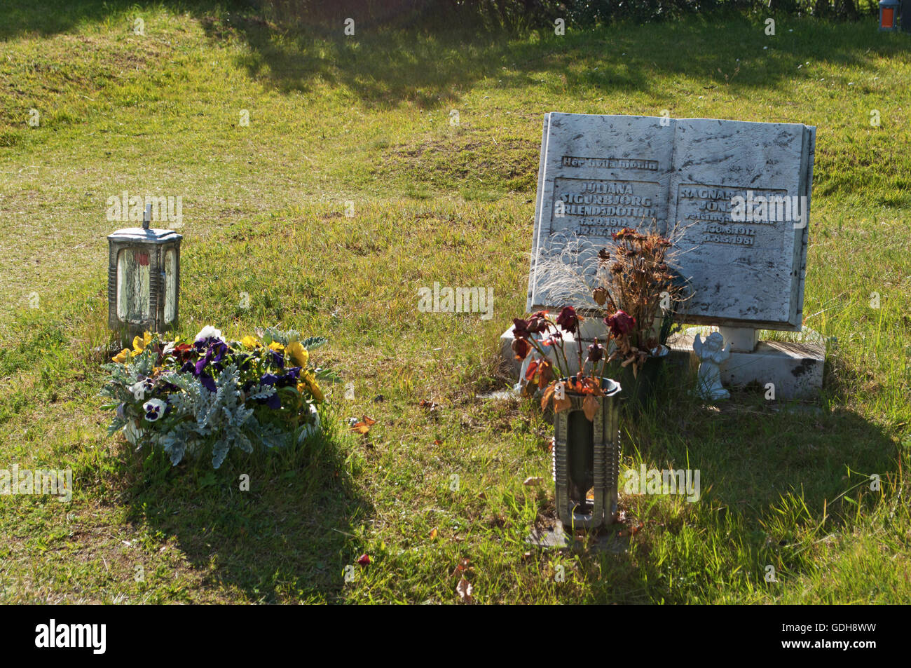 Islanda: Thingvellir national park, posizione chiave nella storia Islandese per il primo parlamento al mondo assemblato nel 930 d.c. Foto Stock
