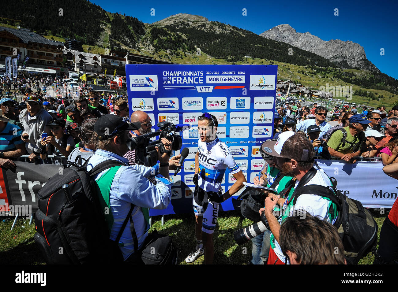 Montgenevre, Francia. 16 Luglio, 2016. Il francese mountain bike Championship 2016. Credito: Damiano Benedetto/Alamy Live News Foto Stock