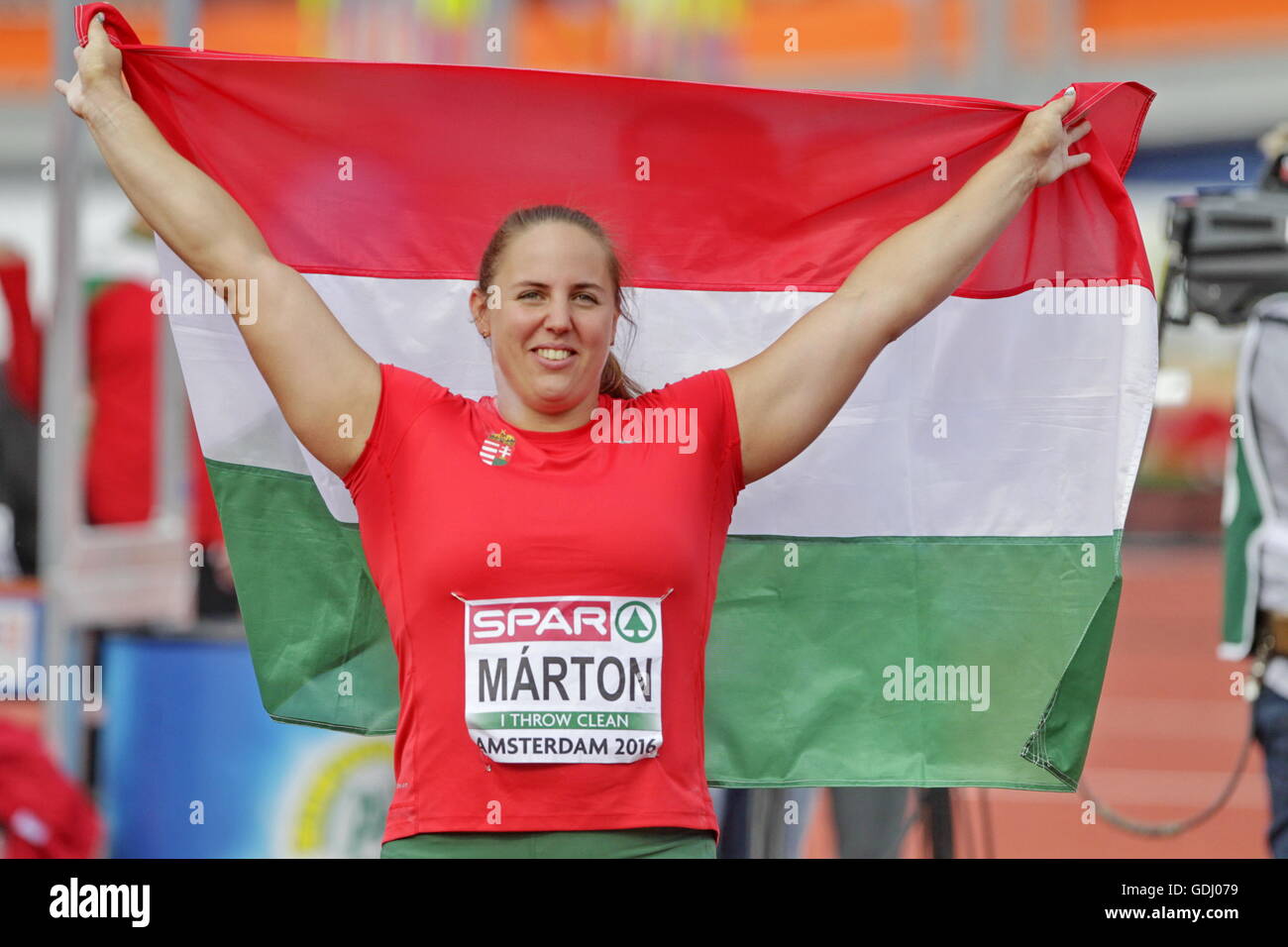 Amsterdam, Paesi Bassi: Luglio 7, 2016 Anita Marton 2° nel colpo messo all'Amsterdam Europa del campionato Foto Stock