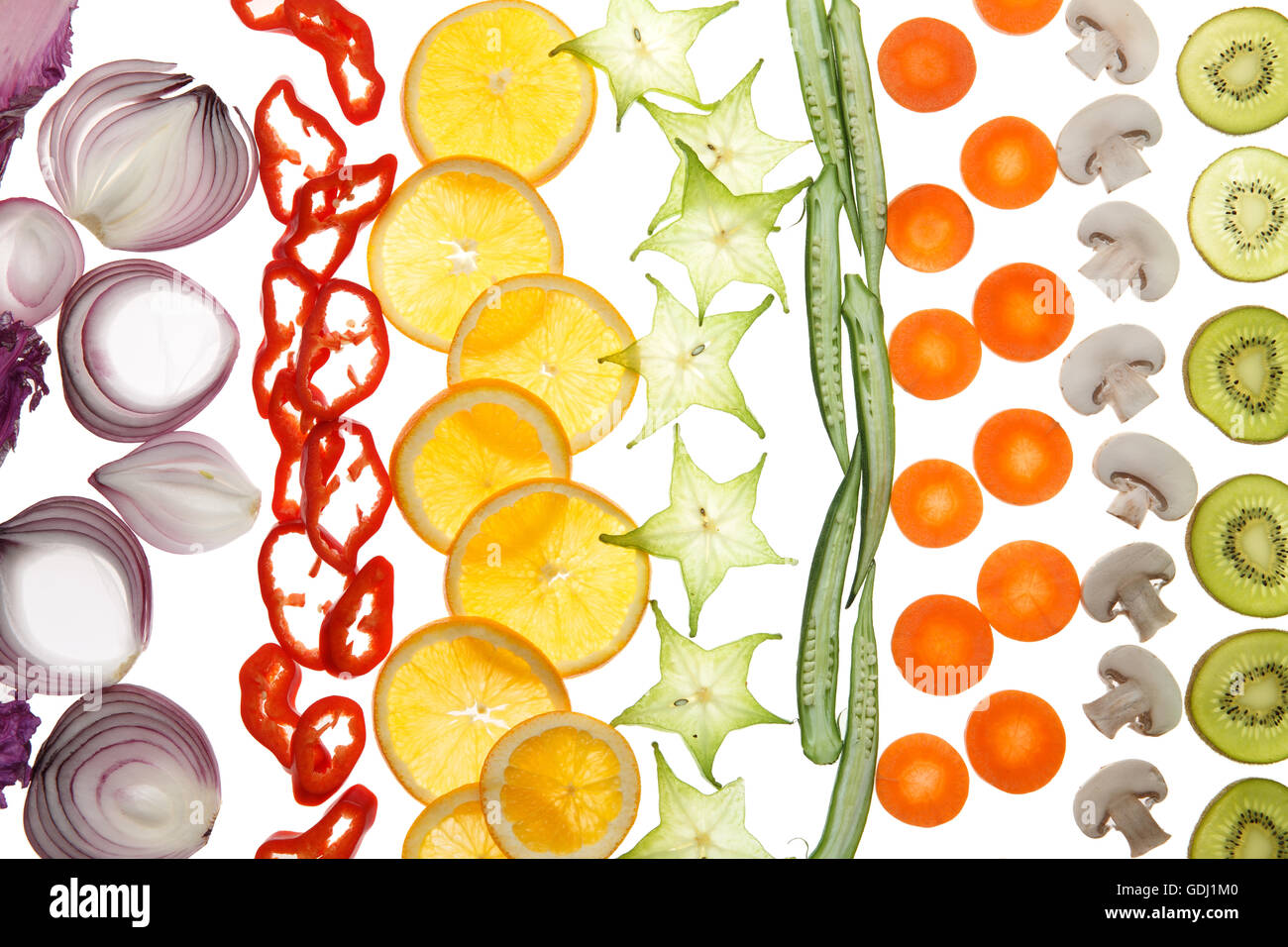 Still Life di frutta e verdura Foto Stock