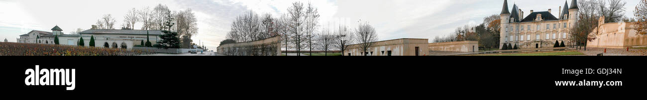 Château Pichon Baron e Château Latour, Pauillac, Gironde, Francia Foto Stock