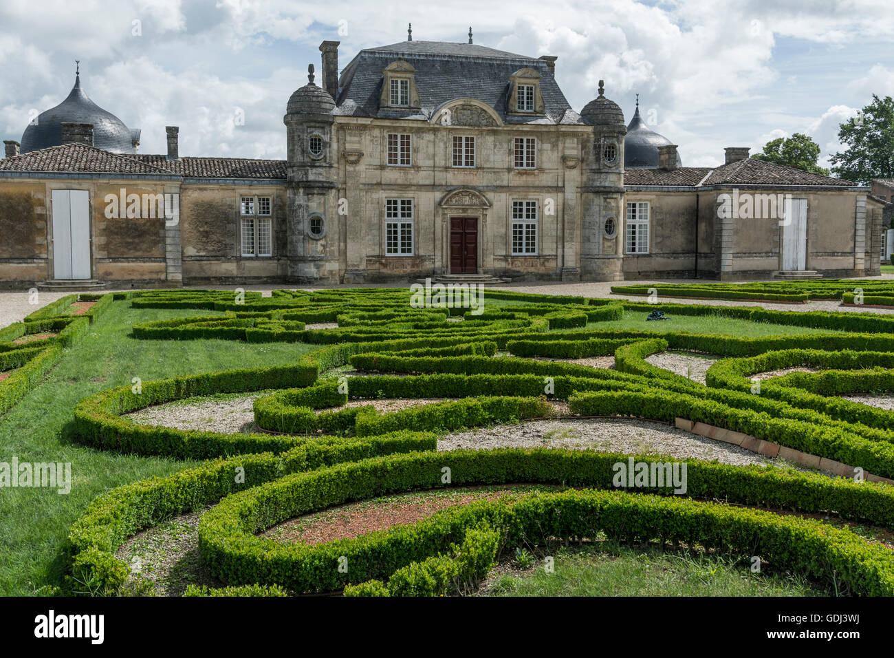 Park + castello Château de Malle, Preignac, Gironde, Francia Foto Stock