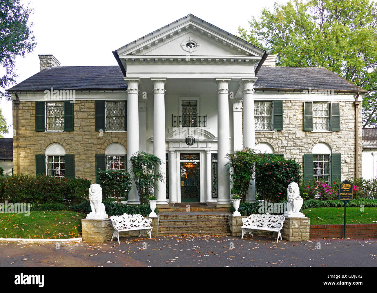 La casa di Elvis Presley, Graceland, in Memphis, Tennessee. Foto Stock