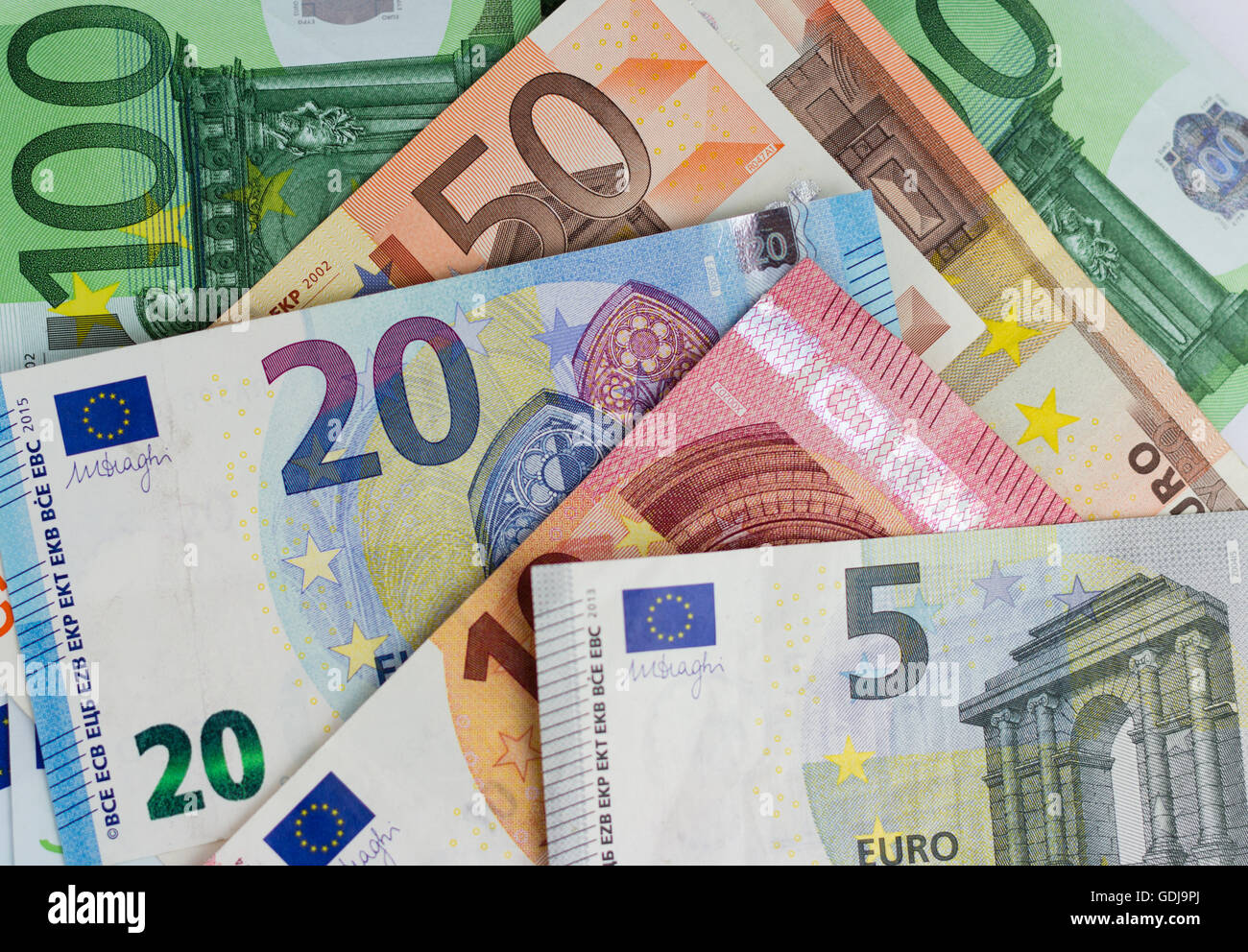 Denaro contante - euro bills / il denaro europeo Foto Stock