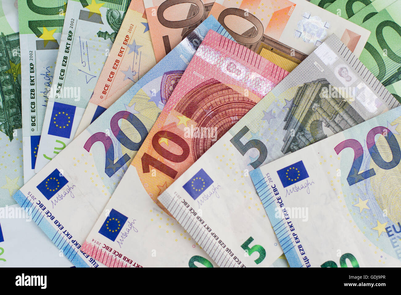 Denaro contante - euro bill / il denaro europeo bils Foto Stock