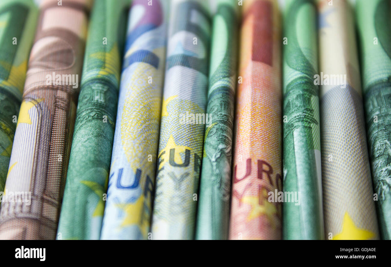 Denaro contante - euro bills / il denaro europeo Foto Stock