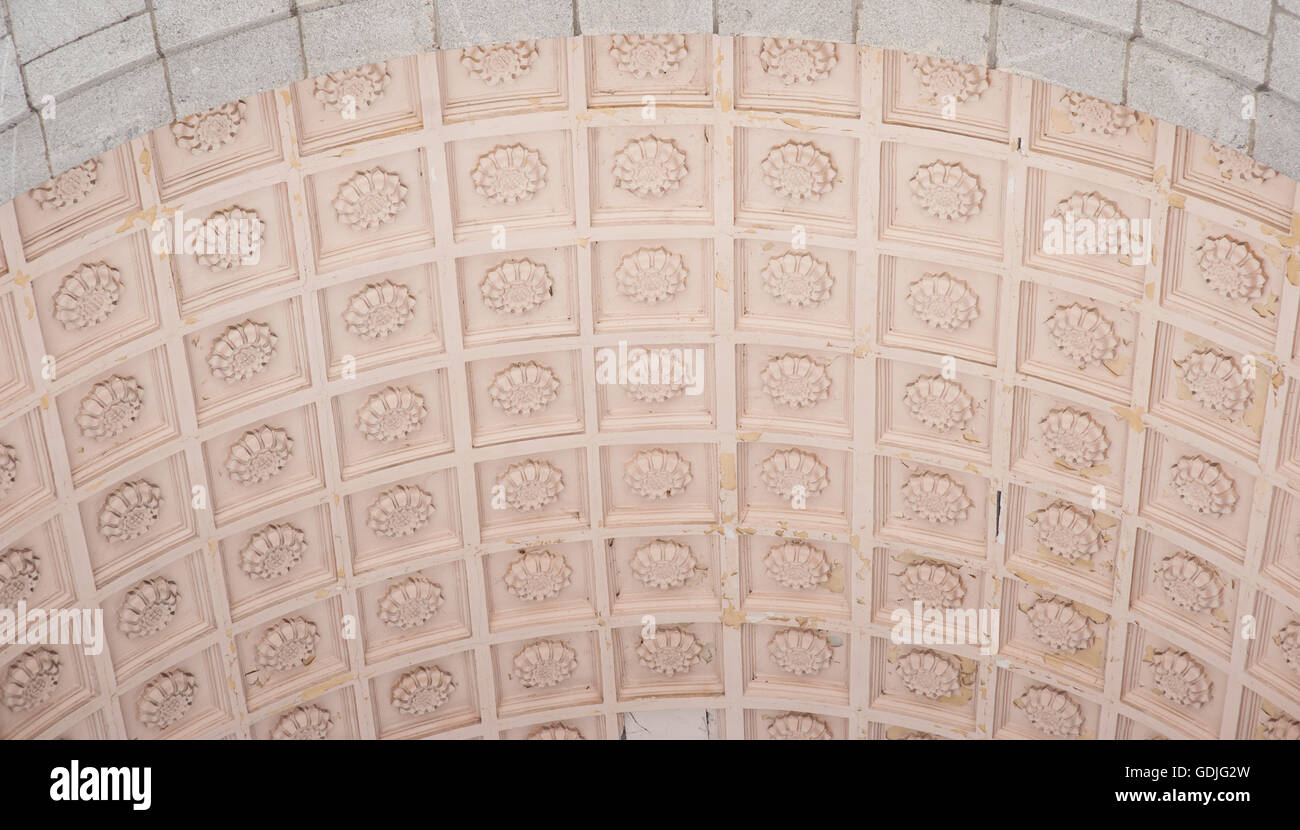 Soffitto con texture di sfondo di ornamento Foto Stock