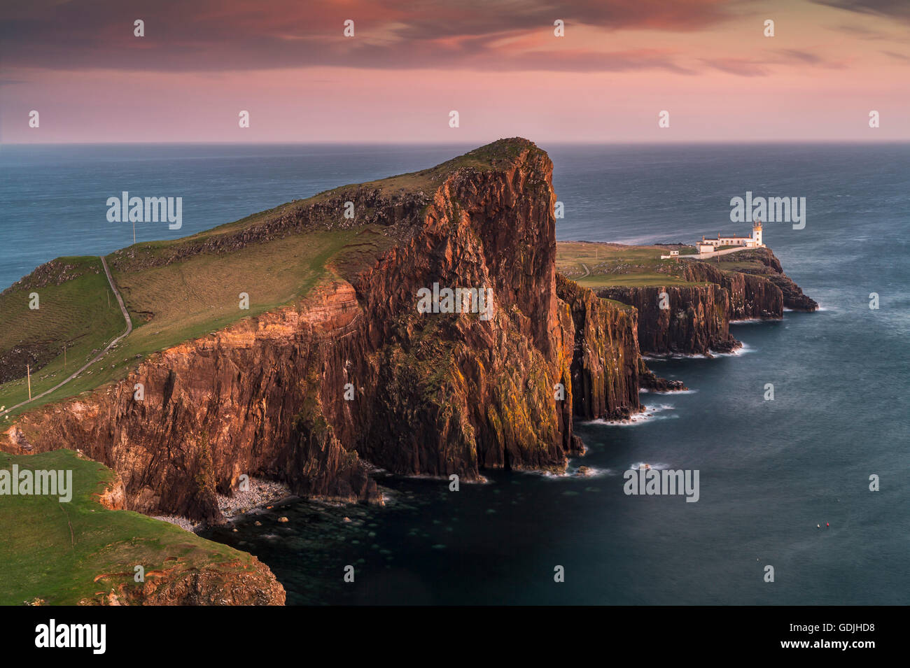 Neist point lighthouse Foto Stock