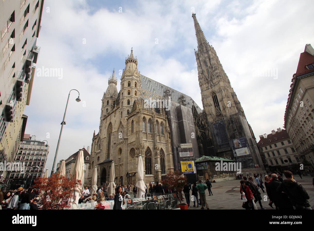 Cattedrale di Santo Stefano nel centro di Vienna, in Austria il 10 ottobre 2014 Foto Stock