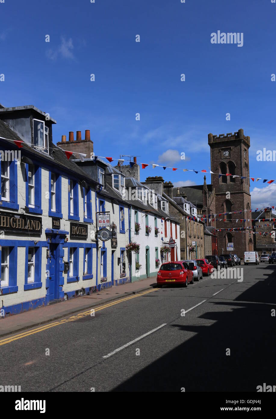 Doune street scene Scozia Luglio 2016 Foto Stock