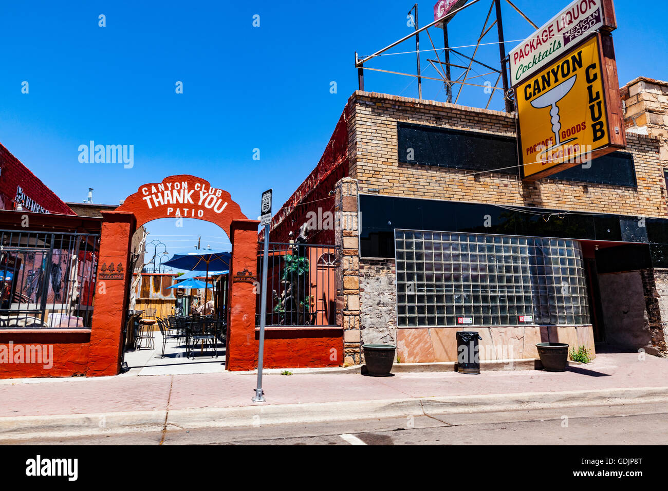 Scene di strada da Williams Arizona storica Route 66 downtown Foto Stock