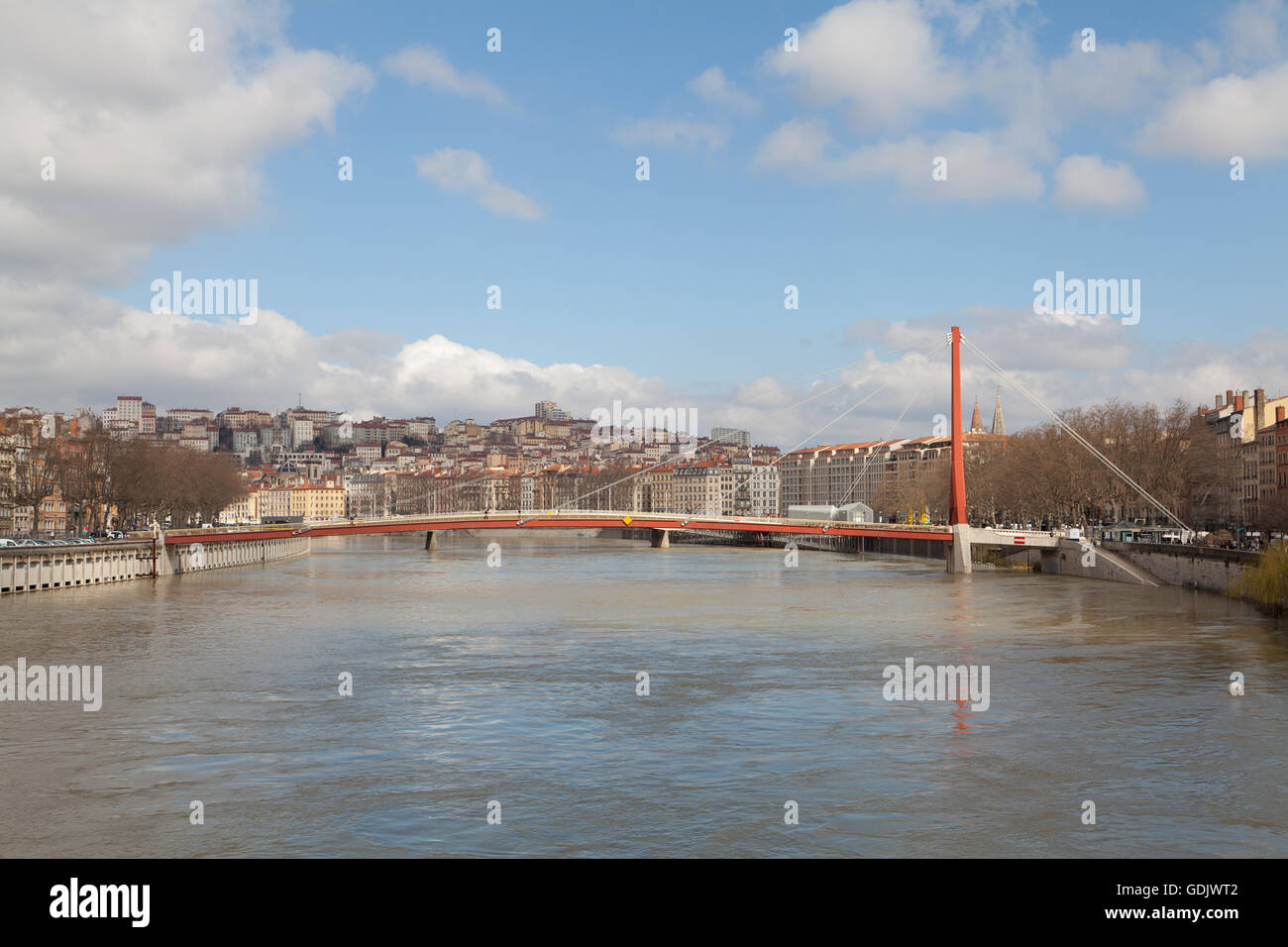 Passerelle du Palais de Justice, Lione, Francia. Foto Stock