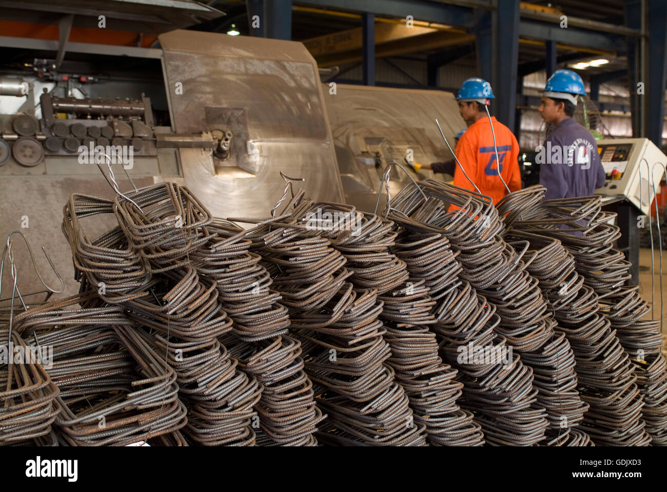 Aste in acciaio. Dubai, Emirati arabi uniti Foto Stock