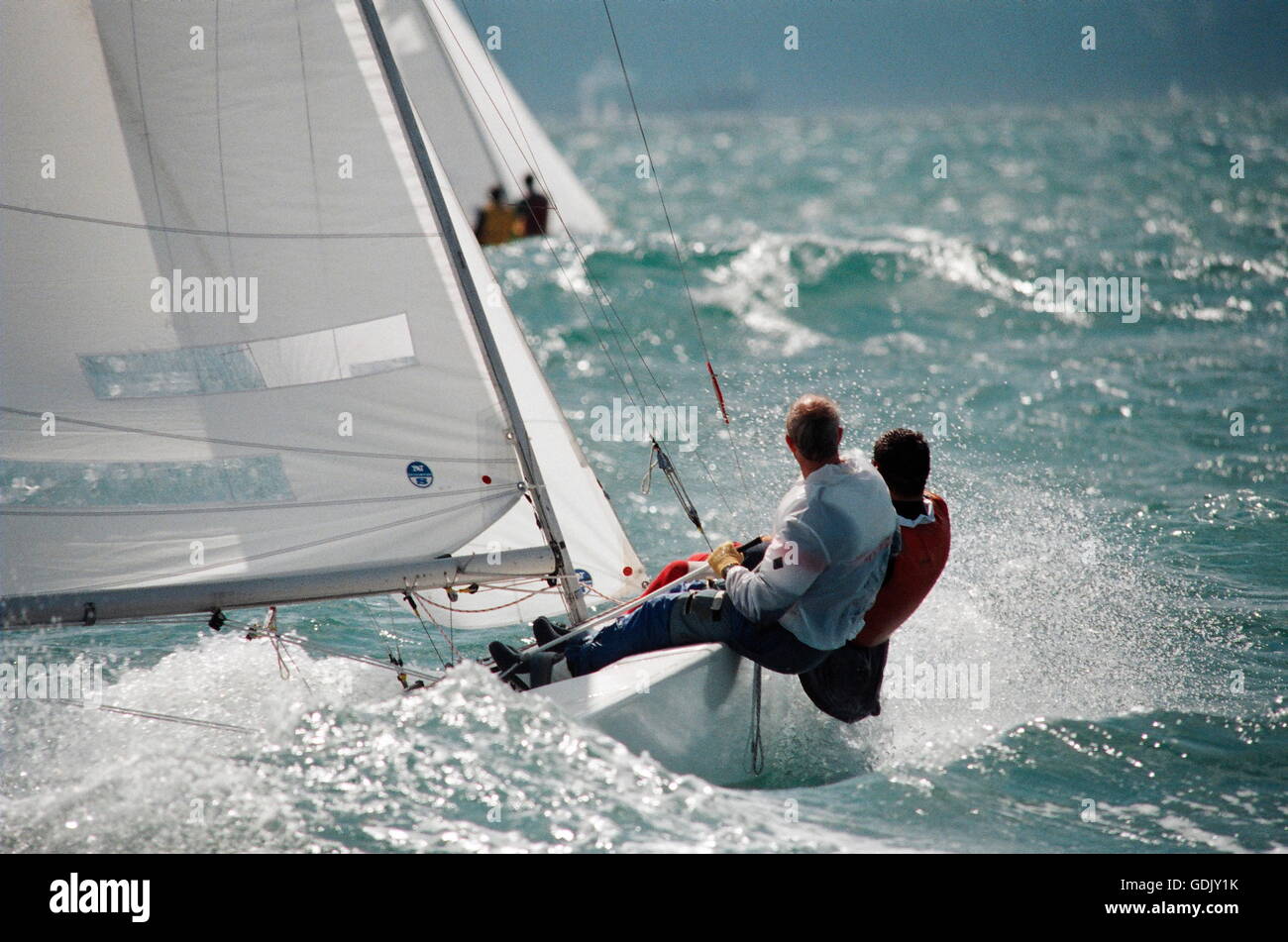 AJAX NEWS FOTO. 1988. PUSAN, Corea del Sud. - Olimpiadi di vela - classe Star GOLD MEDALLISTS - REGNO UNITO. Foto:JONATHAN EASTLAND/AJAX REF:YAR OLYMPIC 41402 12 Foto Stock