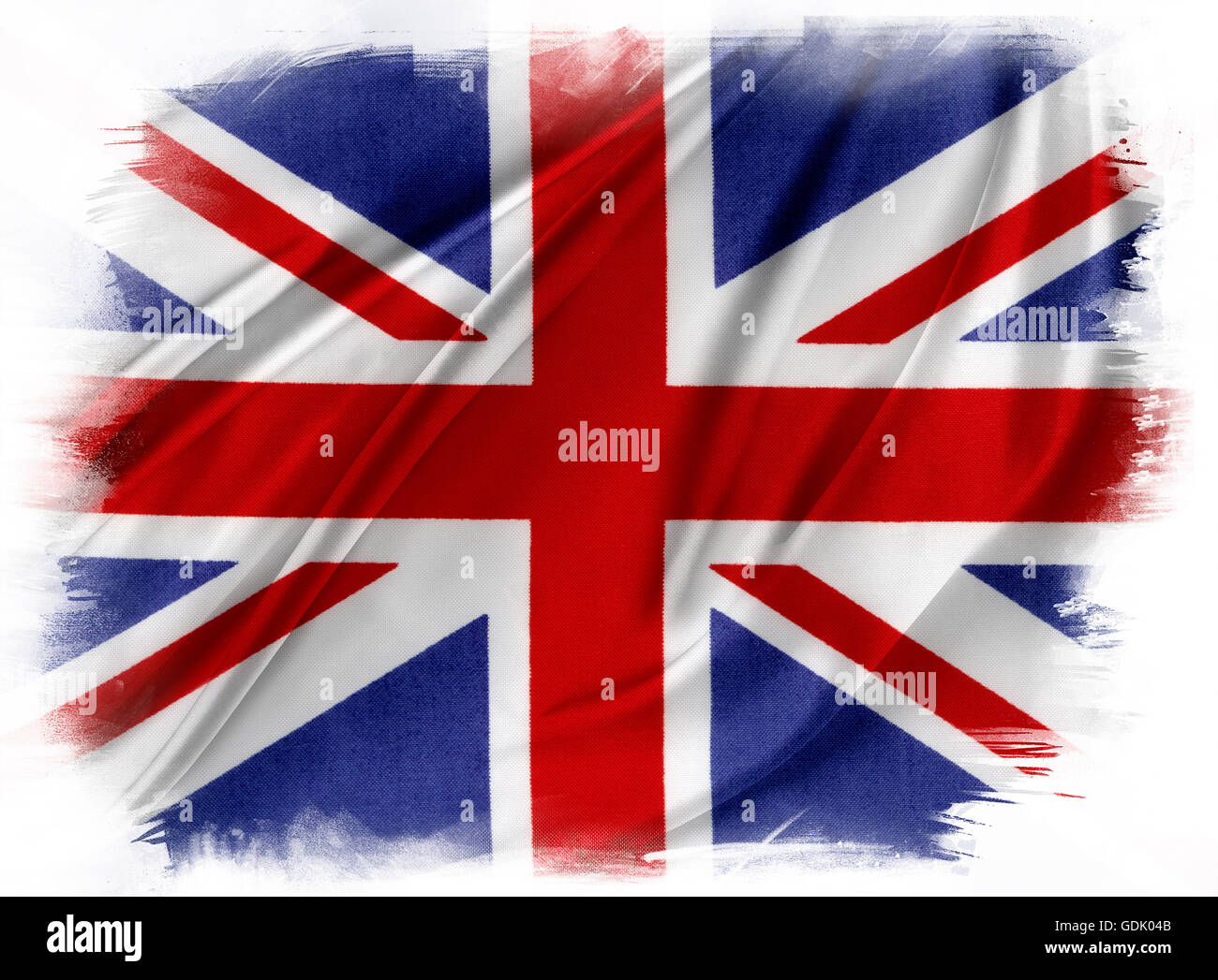 Union Jack flag su sfondo semplice Foto Stock