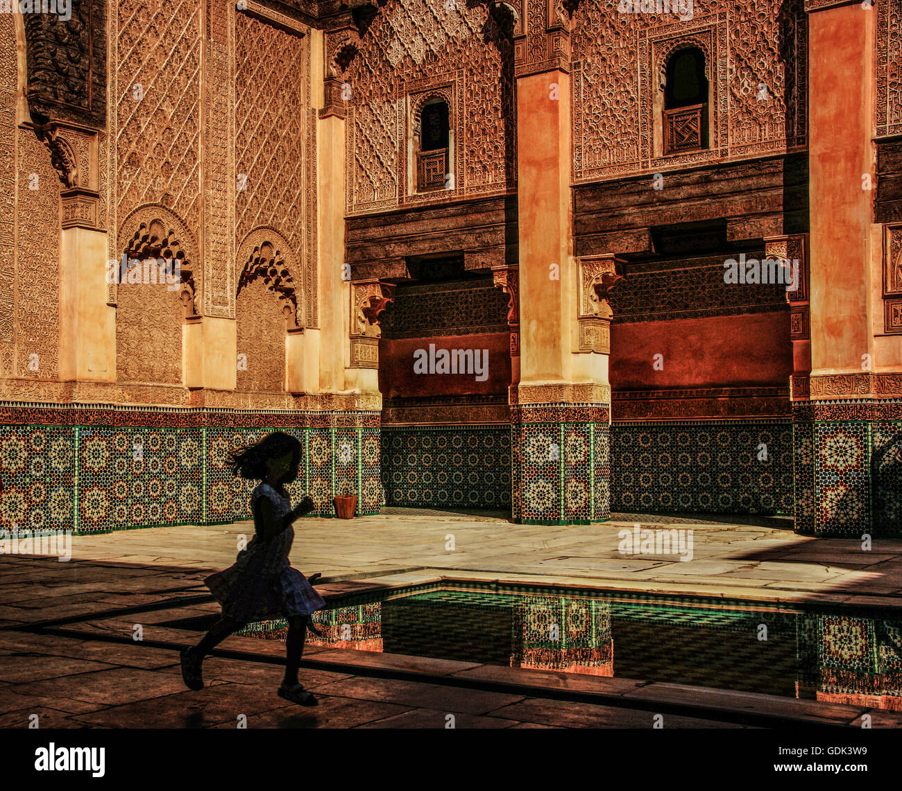 "Ben Youssef Madrasa' a Marrakech, Marocco. Foto Stock