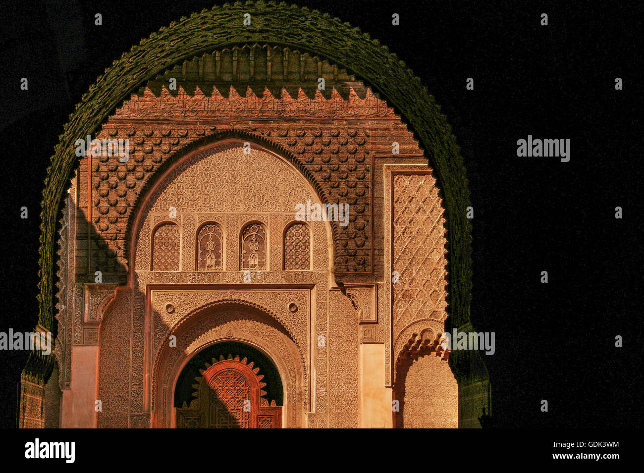 'Medrasa Ben Youssef', a Marrakech, Marocco. Foto Stock