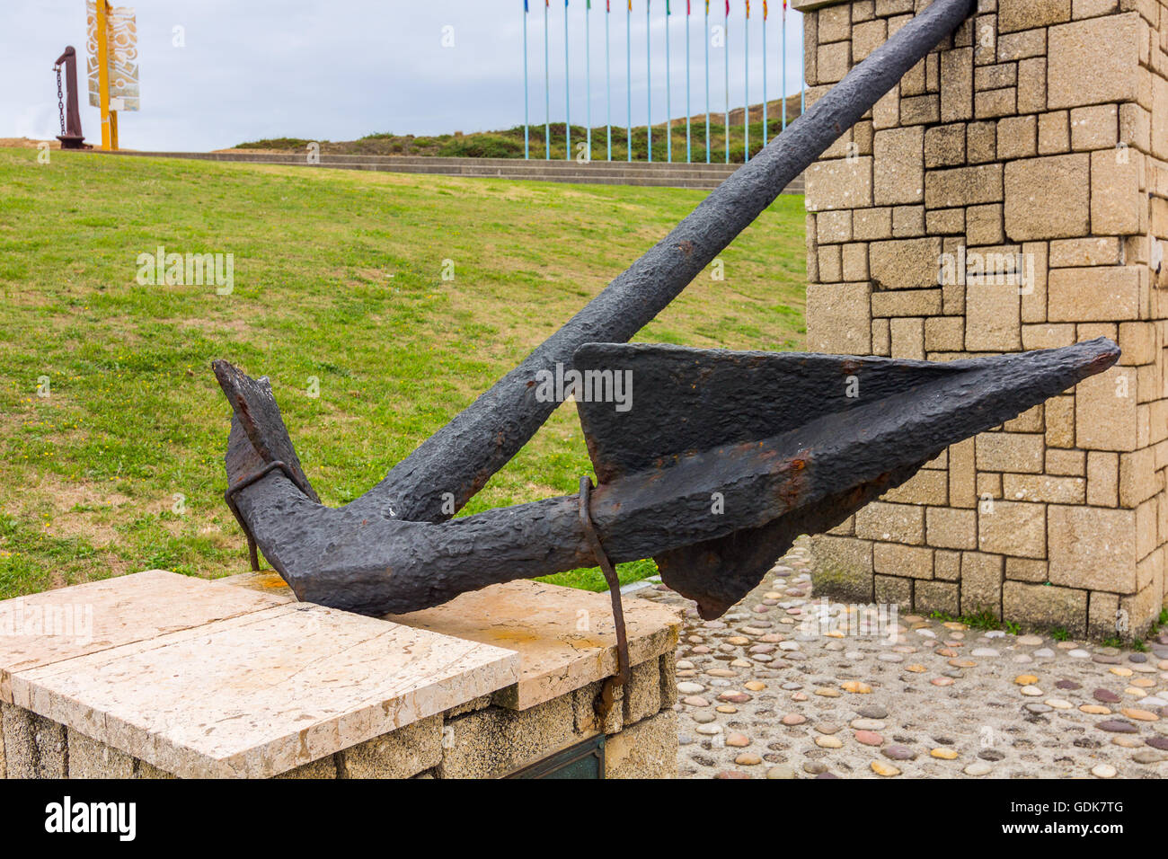 I dettagli di ancoraggio old ship Foto Stock