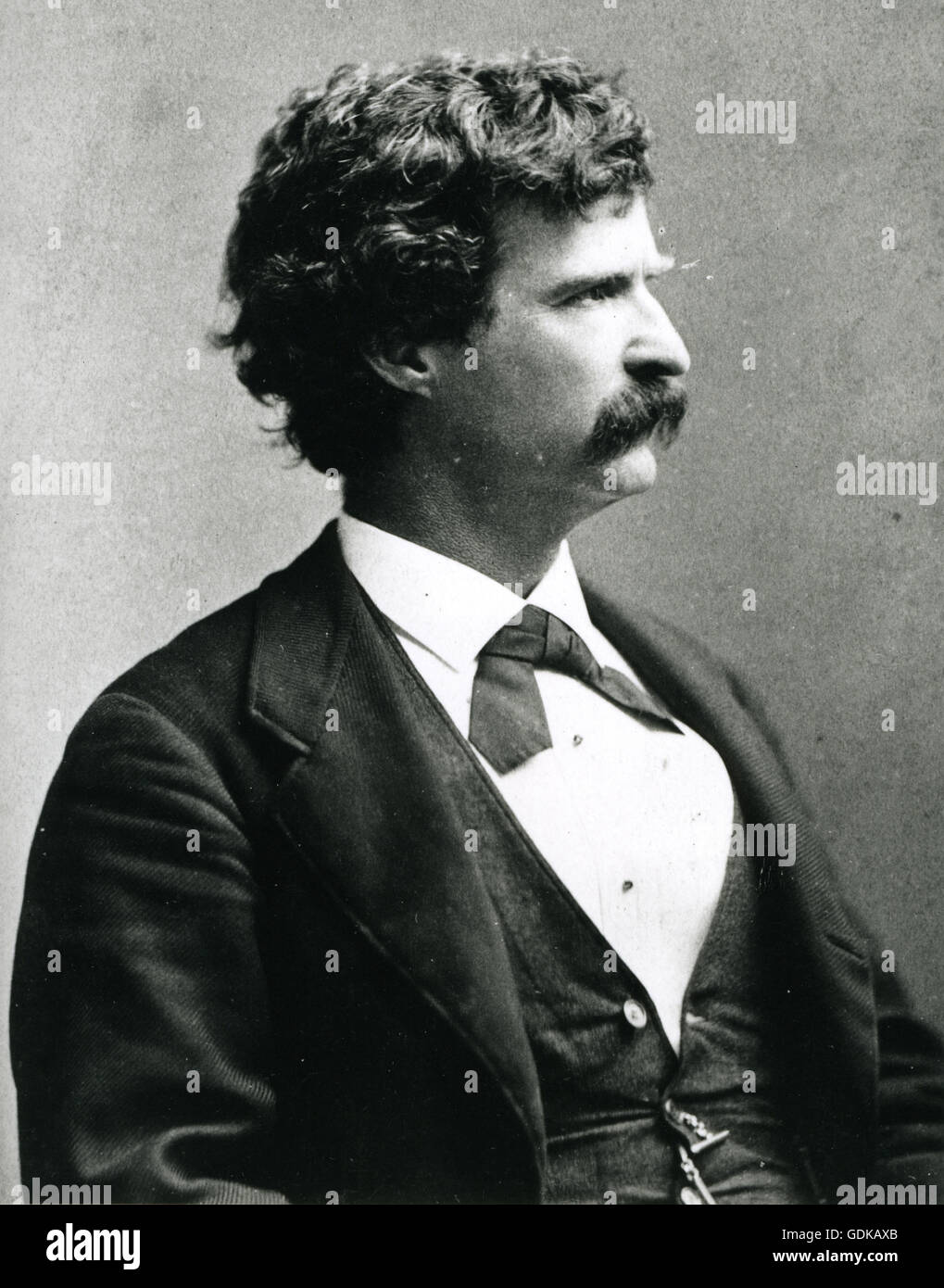 Samuel L. Clemens (1835-1910), meglio conosciuto con il suo nome della penna, Mark Twain. Foto Stock