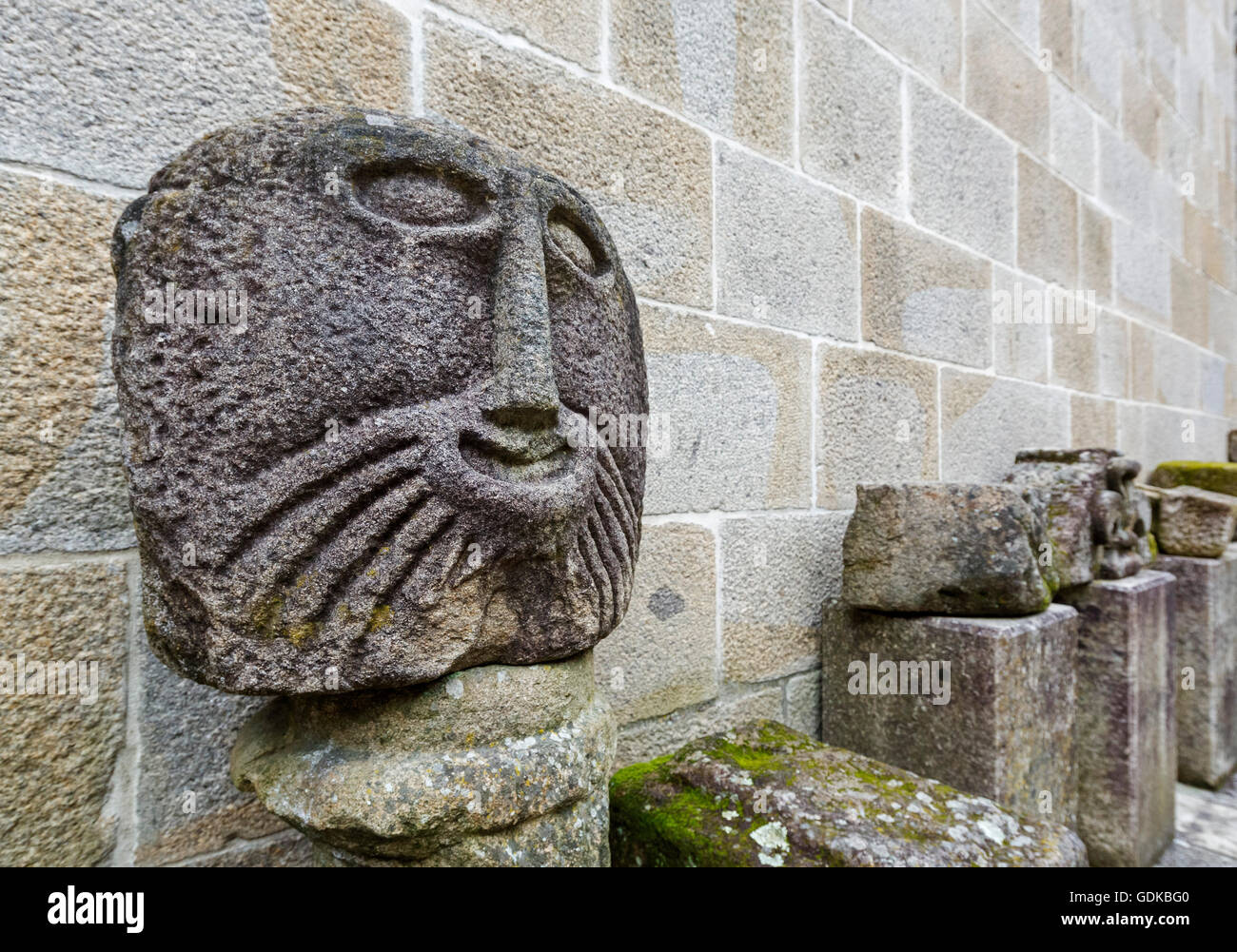 Arte nel chiostro della cattedrale di Braga, Braga, Distretto di Braga, Portogallo, Europa, viaggi, fotografia di viaggio Foto Stock