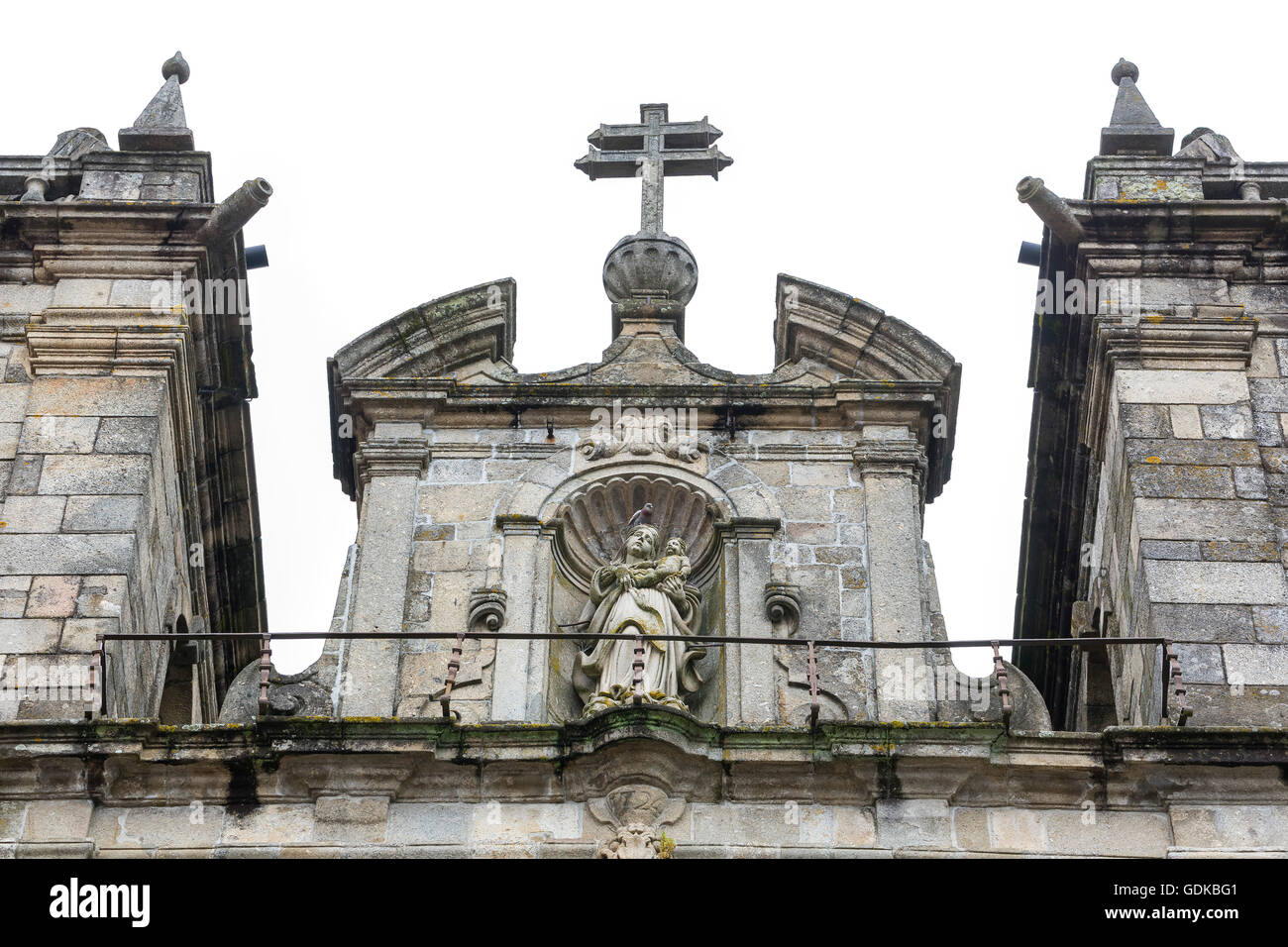 La facciata della cattedrale di Braga, Braga, Distretto di Braga, Portogallo, Europa, viaggi, fotografia di viaggio Foto Stock