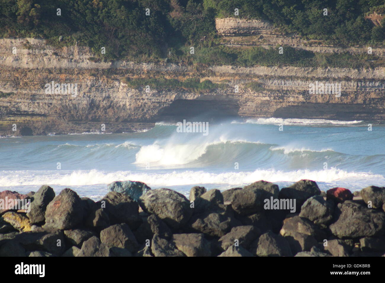 onde surf Foto Stock