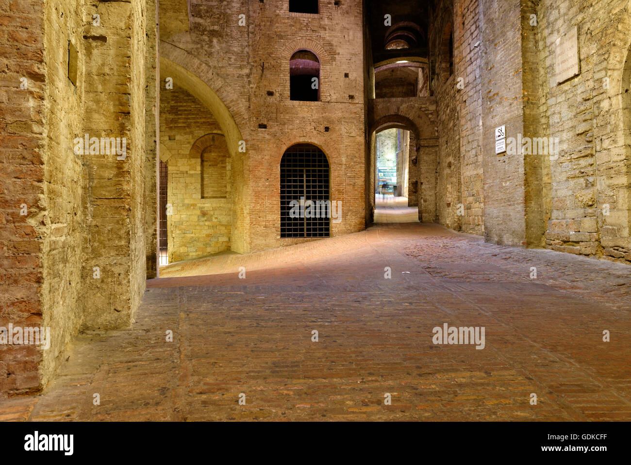Città sotterranea, Citta sotterranea, La Rocca Paolina, Perugia, Umbria, Italia Foto Stock