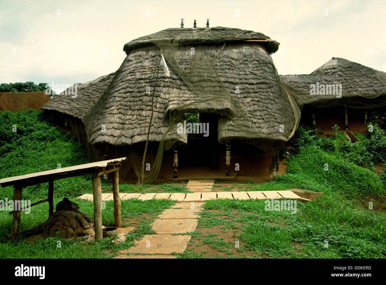 Il palazzo Reale del Re Yoruba di Ketou. Il Benin, l'Africa occidentale. Foto Stock