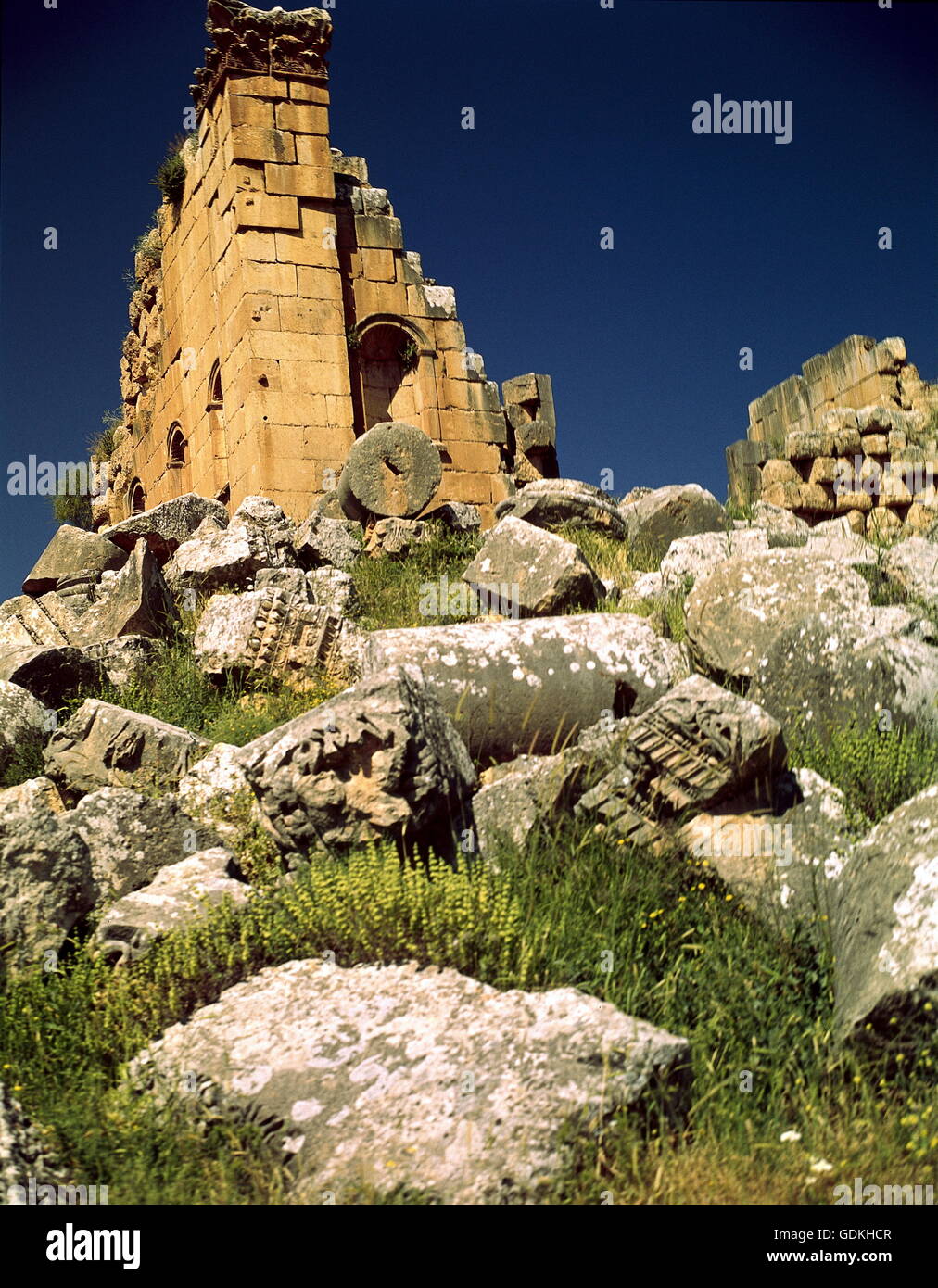 Geografia / viaggi, Giordania, al quasr Allabat, frontiera romana fortificata: 1° / 2° secolo D.C. rovina, Foto Stock