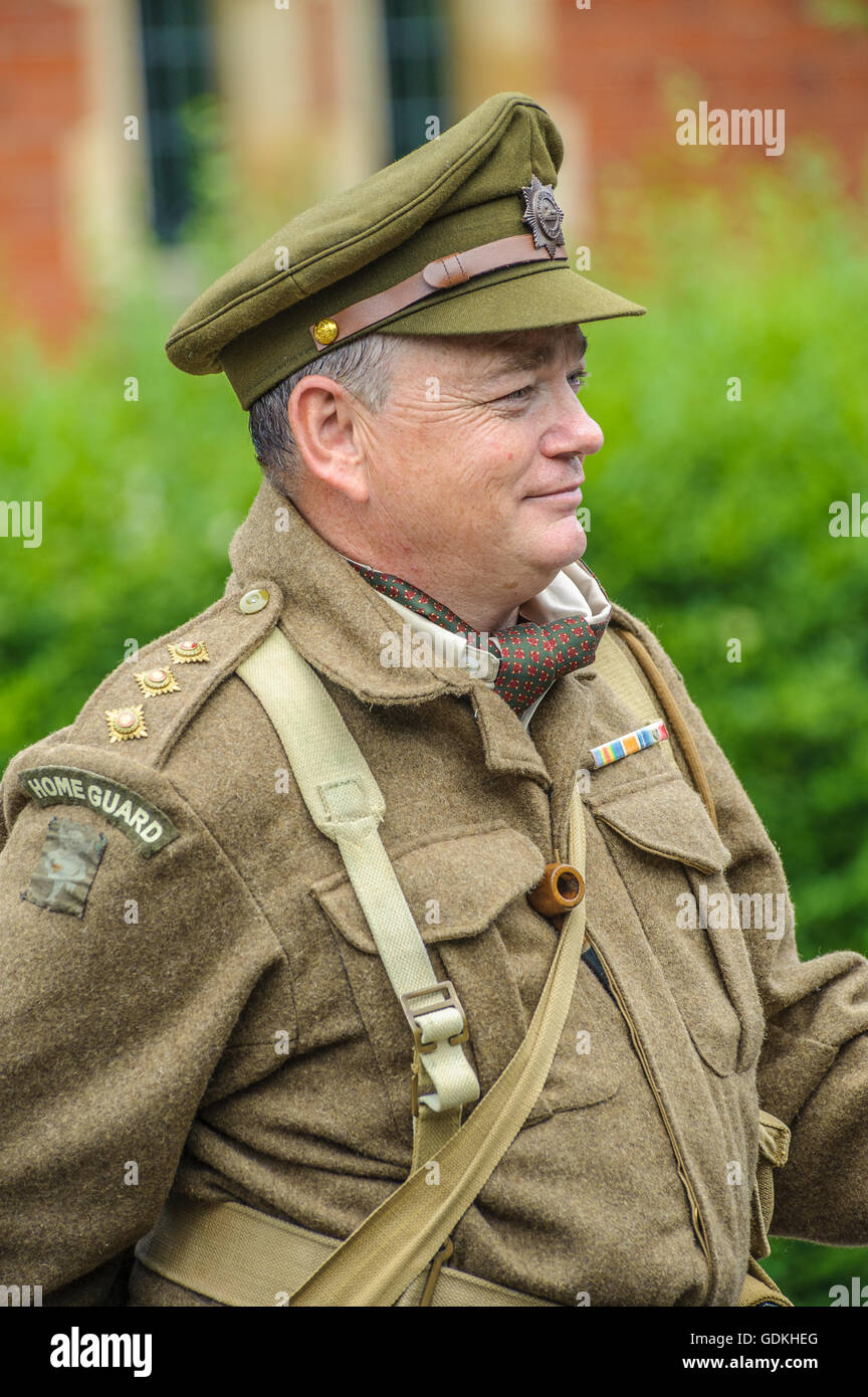 Woodhall Spa 1940 Festival - Home page ufficiale di guardia in uniforme Foto Stock