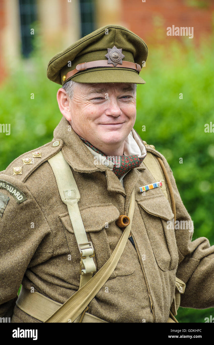 Woodhall Spa 1940 Festival - Home page ufficiale di guardia in uniforme Foto Stock