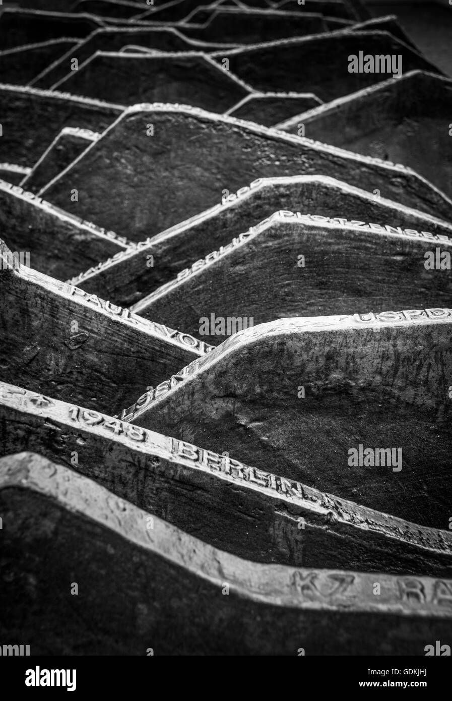 Memoriale al assassinato membri del Reichstag di Berlino, Germania Foto Stock