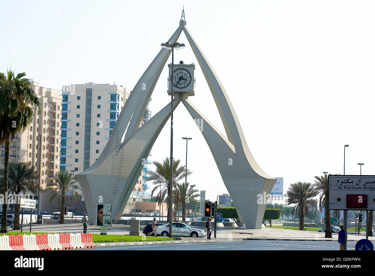 Clock Tower, Dubai, EAU. Foto Stock