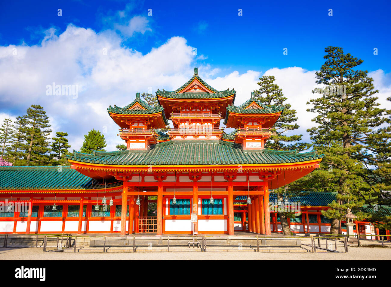 Santuario Heian a Kyoto, in Giappone. Foto Stock