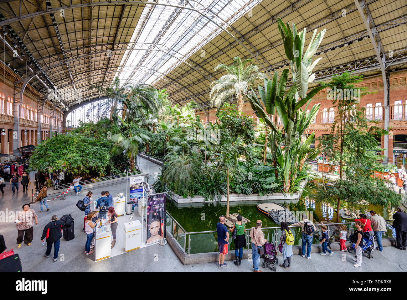 MADRID, Spagna - 18 novembre 2014: la stazione di Atocha, la più grande stazione in Madrid. Foto Stock