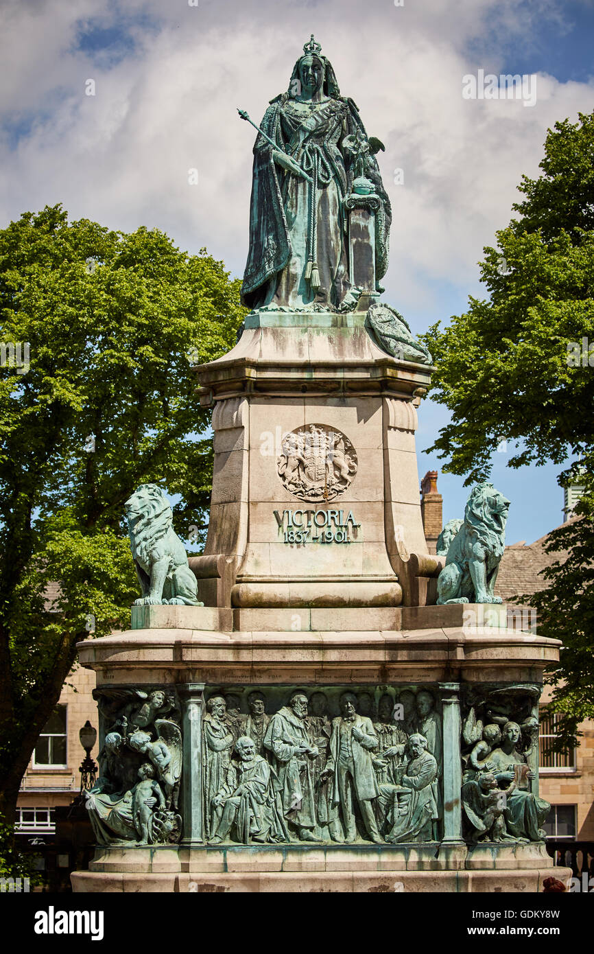 La regina Victoria Memorial in Lancaster, Lancashire, Inghilterra, è un grado II* elencati per la struttura di un edificio monumento si trova in Foto Stock