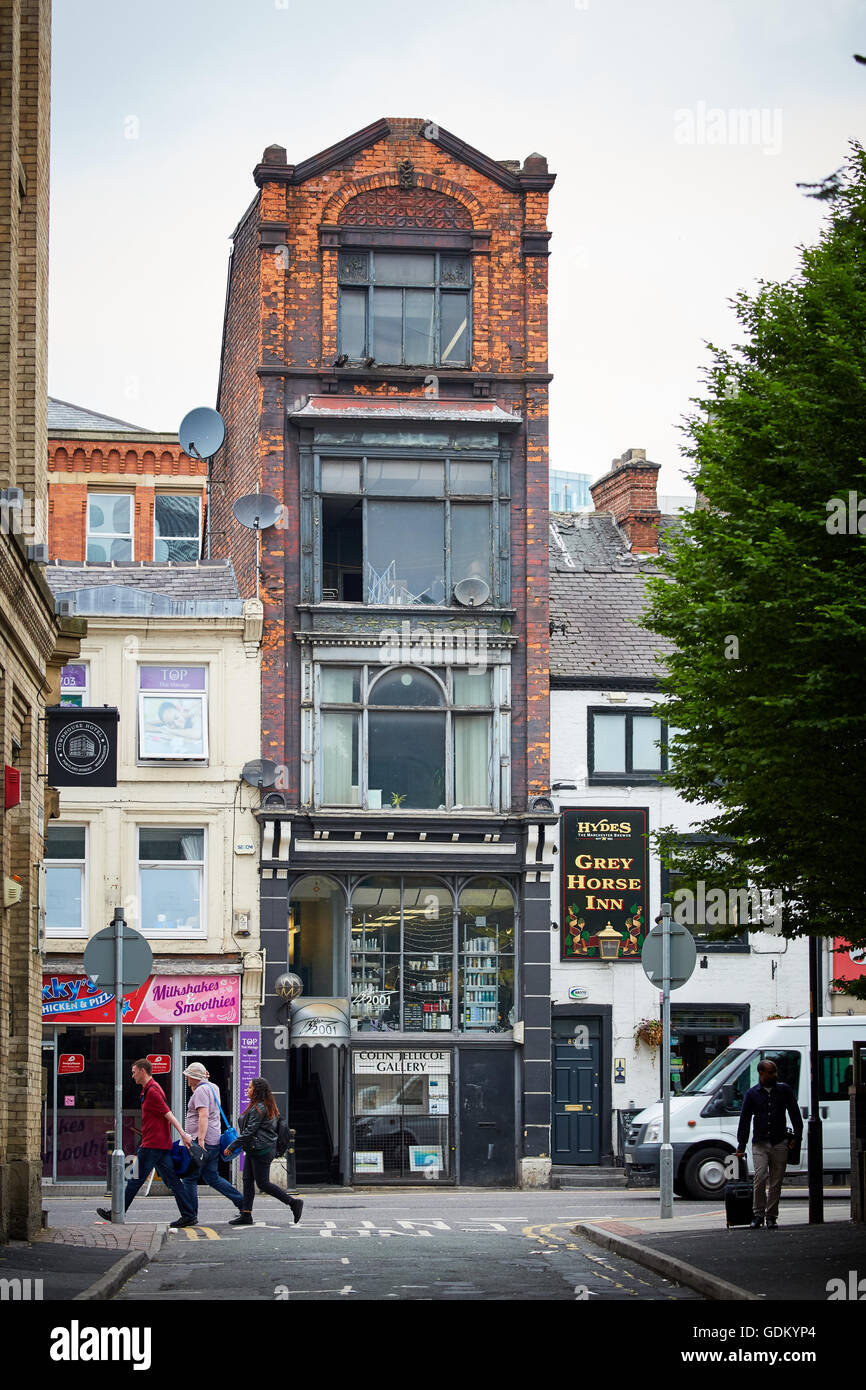 5 piani su Portland Street Manchester City Centre architetto abitazioni case livings proprietà proprietà desi strade Foto Stock