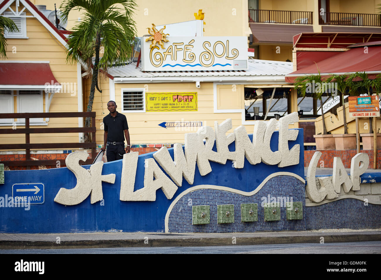 Le Piccole Antille Barbados parrocchia Saint Michael west indies capitale Bridgetown Saint Lawrence Gap o gap tratto di barre, Foto Stock
