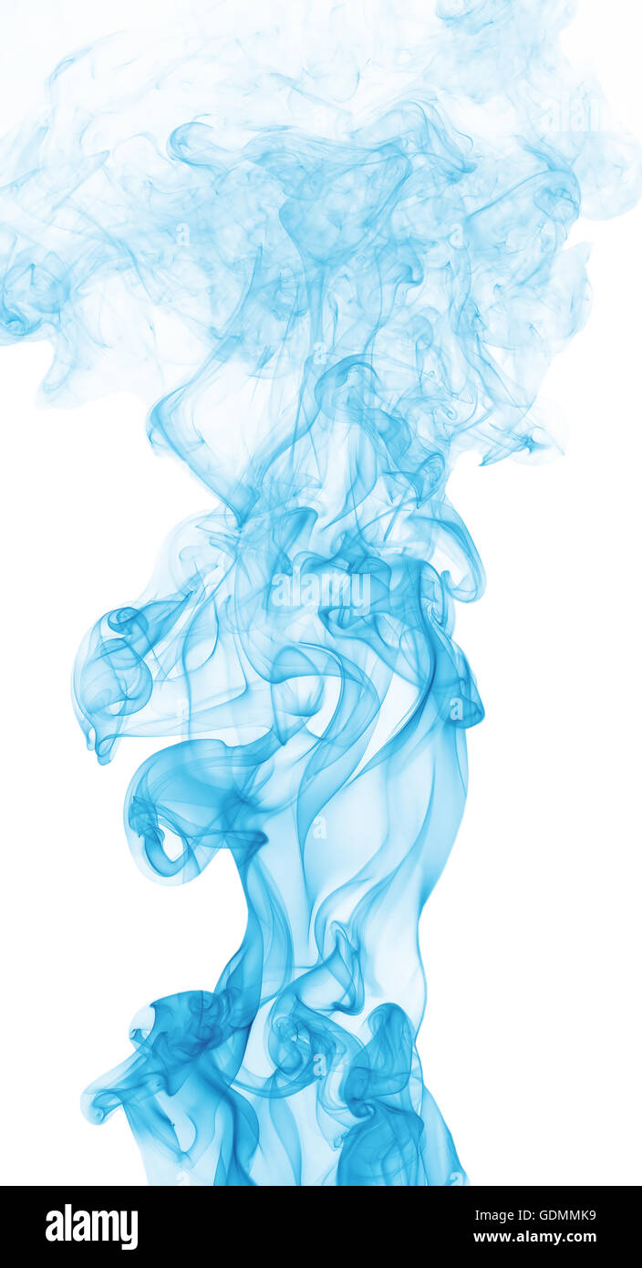 Il fumo isolato su uno sfondo bianco Foto Stock