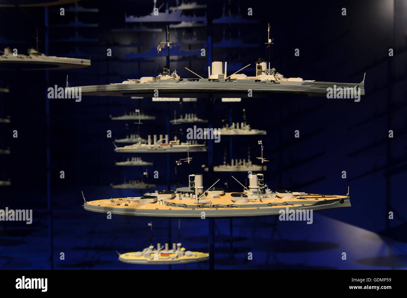 Dresda: Bundeswehr Museo di storia militare : Modelli di navi, Germania, Sassonia, Sassonia, Foto Stock