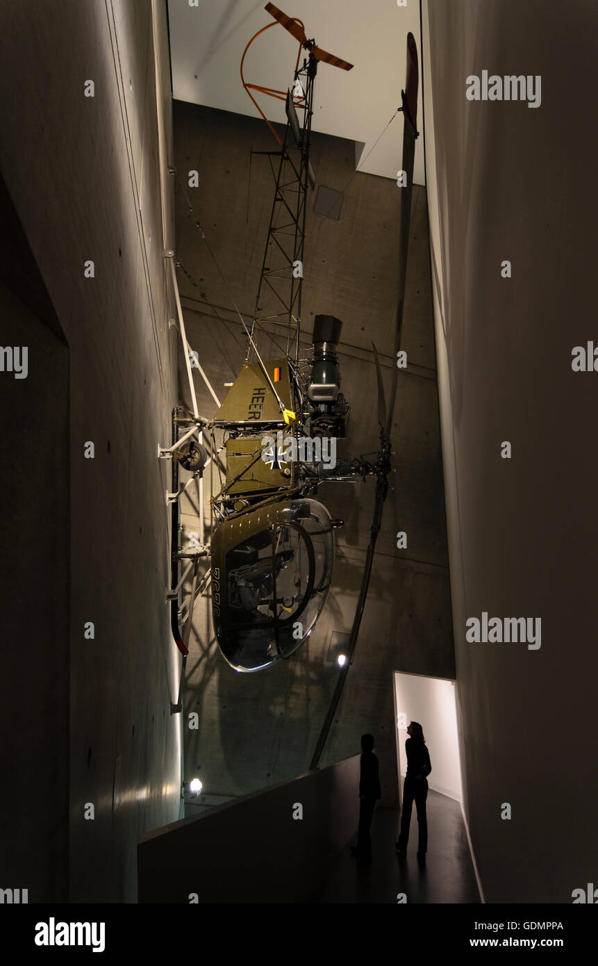 Dresda: Bundeswehr Museo di storia militare : elicottero Alouette ' ', Germania, Sassonia, Sassonia, Foto Stock