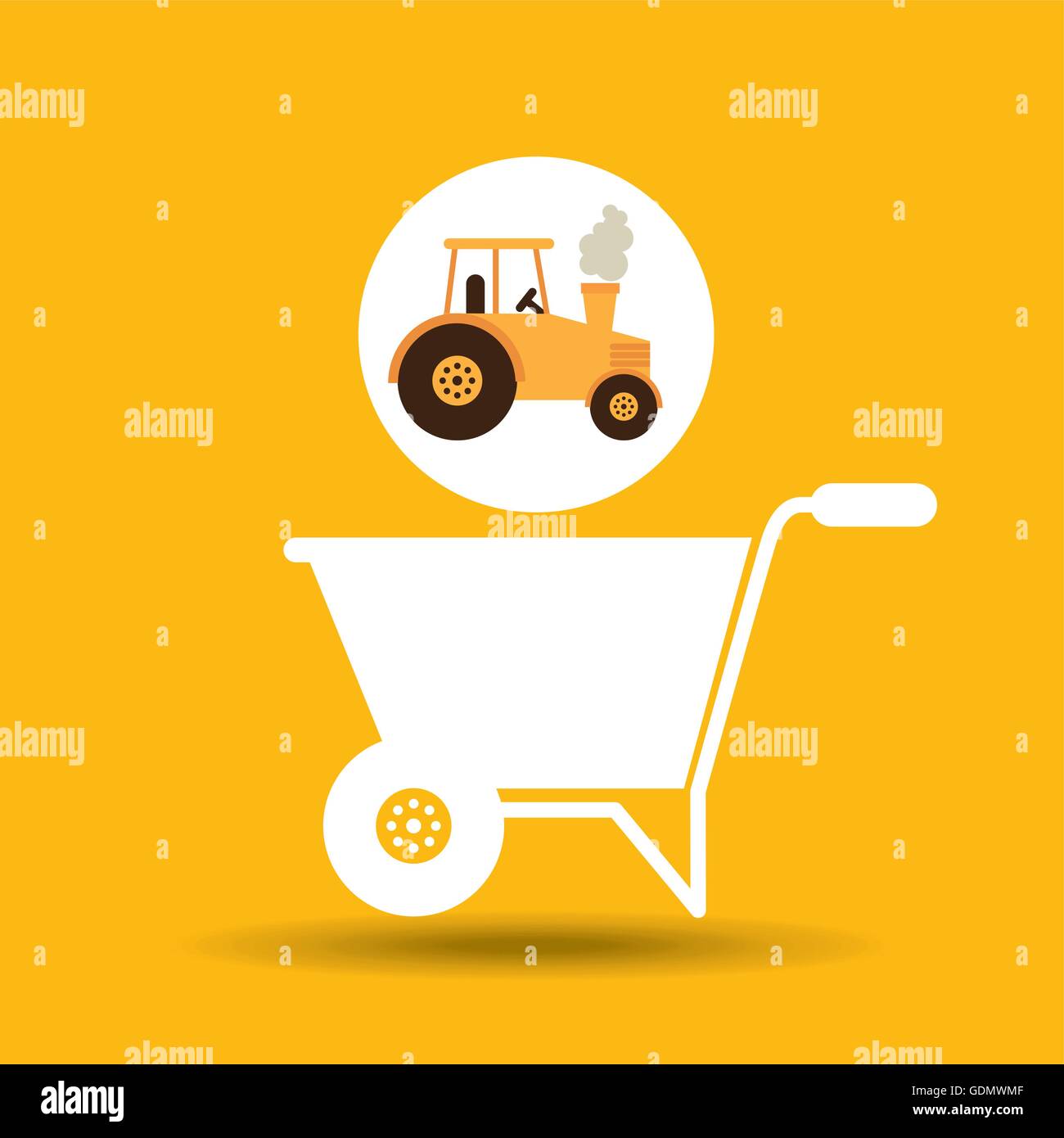 Agriturismo campagna trattore design cawler Illustrazione Vettoriale