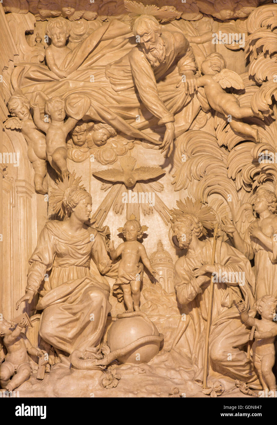 CREMONA, Italia - 25 Maggio 2016: il carving da Giacomo Bartesi (16. - 17. cent.) Foto Stock