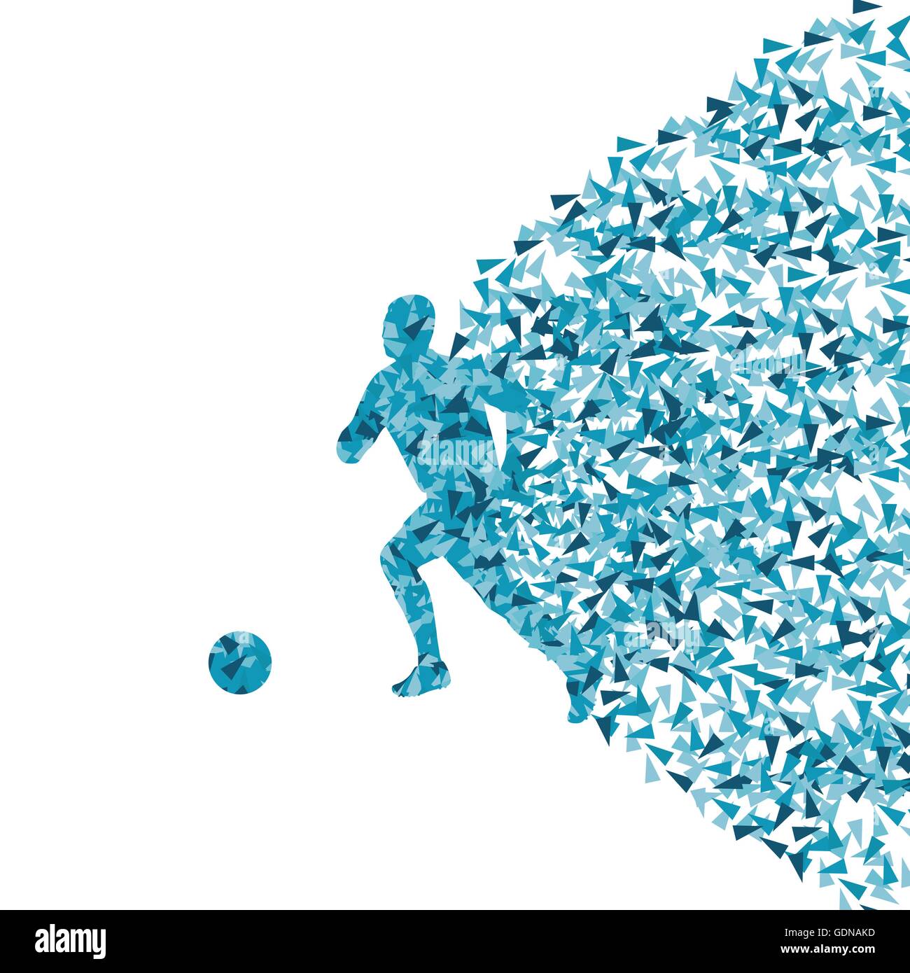 Giocatore di calcio silhouette fatta di frammenti di triangolo vettore  sfondo astratto per poster Immagine e Vettoriale - Alamy